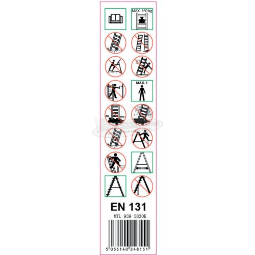 MATLOCK MFP03 3 LÉPCSŐFOKOS ÁLLÓLÉTRA MTL9395830K