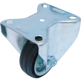   ATLAS FEKETE GUMI, FÉM KERÉKAGY, CSAPÁGYAS, FURATTAL - FIX TÍPUS FELSŐ TÁNYÉRRAL, HORGANYZOTT ATL9451030K