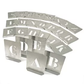 KENNEDY ACÉL STENCIL BETŰK A-Z (26 DB-OS KÉSZLETEK)
