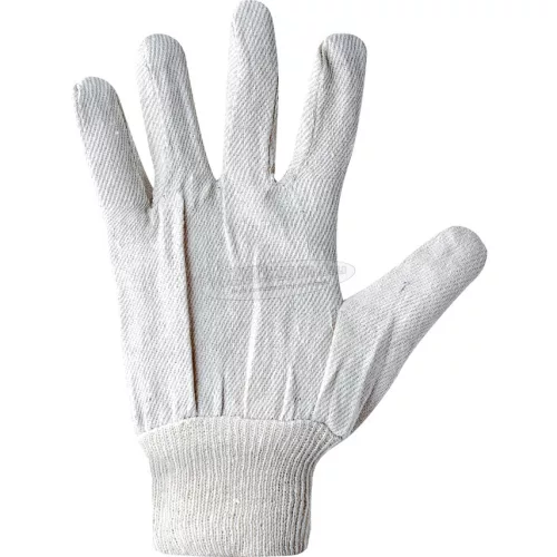 TUFFSAFE CLOTHING PRODUCTS NATÚR PAMUTVÁSZON KESZTYŰ KÖTÖTT MANDZSETTÁVAL TÖBB MÉRETBEN