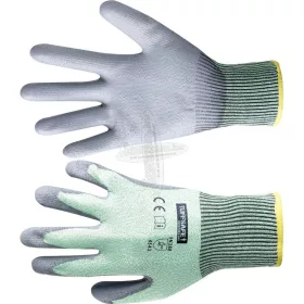   TUFFSAFE CLOTHING PRODUCTS PU BORÍTÁSÚ VÁGÁS ELLENI VÉDŐKESZTYŰ CUT-5 SZÜRKE/ZÖLD TÖBB MÉRETBEN