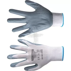   TUFFSAFE CLOTHING PRODUCTS TUFFOAM SZÜRKE NITRILKESZTYŰ FEHÉR NEJLONBÉLÉSSEL SZÜRKE TÖBB MÉRETBEN