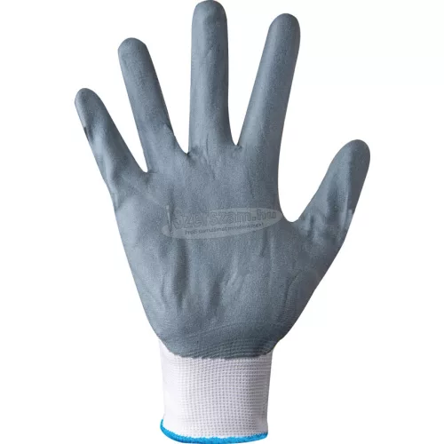 TUFFSAFE CLOTHING PRODUCTS TUFFOAM SZÜRKE NITRILKESZTYŰ FEHÉR NEJLONBÉLÉSSEL SZÜRKE TÖBB MÉRETBEN
