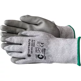   TUFFSAFE CLOTHING PRODUCTS C SZINTEN VÁGÁSÁLLÓ TENYÉRMÁRTOTT KESZTYŰ TÖBB MÉRETBEN (PK-12) szürke