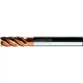   SWISS+TECH CUTTING TOOLS TÖMÖRKEMÉNYFÉM NAGY TELJESÍTMÉNYŰ VÍDIA UJJMARÓ 5 VÁLTOZÓ SPIRÁLHORONNYAL, ARANYSZÍNŰ TIALN BEVONATTAL, LEKEREKÍTETT SAROKKAL több változatban
